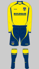 oxford united 2008-09 home kit